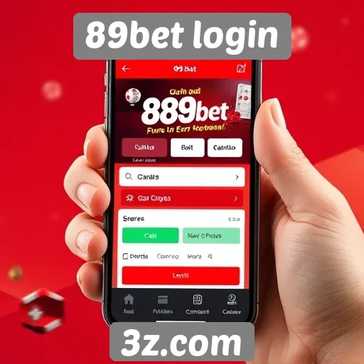 Interface do 89bet login otimizada para dispositivos móveis